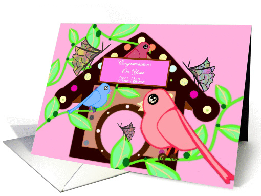 Birdhouse New Home Congratulations card (942584)