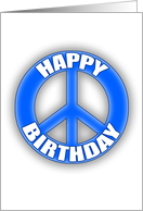 Peace Happy Birthday card