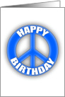 Peace Happy Birthday card
