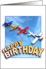 Airplanes Happy Birthday card