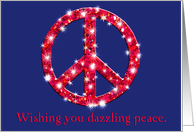 Fancy Peace Sign for Christmas Cards