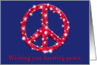 Fancy Peace Sign for Christmas Cards