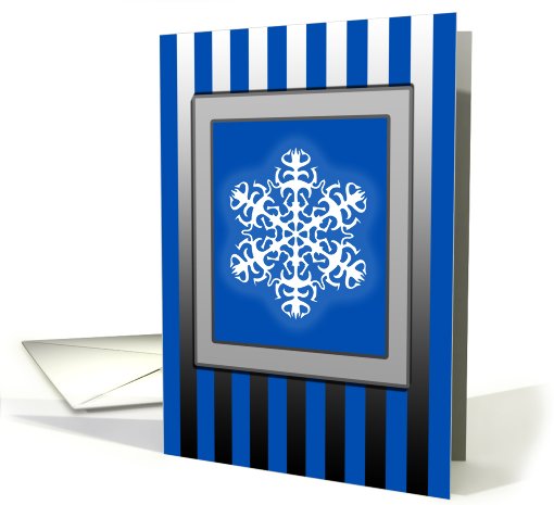 Blue and Silver Winter Holiday card (659882)
