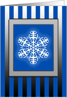 Blue and Silver Winter Holiday Card
