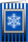 Blue and Silver Winter Holiday Card