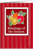 Seasonal Fruits Holiday Card