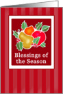 Seasonal Fruits Holiday Card