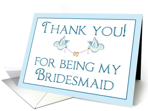 Thank you for being my bridesmaid card (83374)