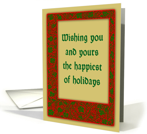 Happy Holiday Card with Red and Green Border card (948223)