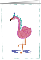 Birthday Flamingo card