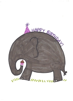 Birthday elephant