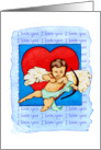 Cherub Cupid Valentines Card