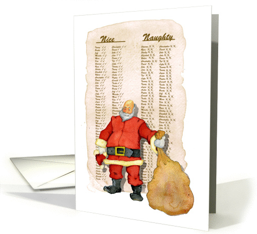 Santa with list card (117429)