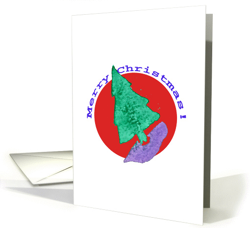 Christmast Tree emblem Christmas card (160004)
