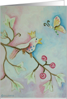 little prince bird card