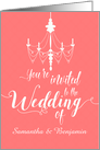 Elegant Chandelier Wedding Invitation card