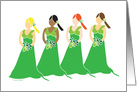 Green Themed Wedding Will You Be My Bridesmaid Card