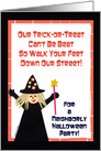 Good Witch Halloween Block Party Invitation card