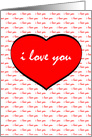 Red Heart I Love You Valentine’s Day card