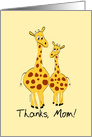 Cute Mom Giraffe and Little Giraffe Happy Mother’s Day card