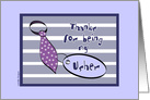 Blue Purple Necktie Usher Thank You Cards