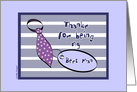 Purple Blue Tie Best Man Thank You Cards