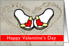 Happy Valentine’s Day Flip Flops card