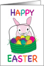 Happy Easter, Bunny with Basket card