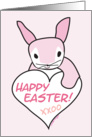 Happy Easter, Pink Easter Bunny card