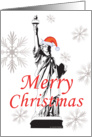Merry Christmas - Statue of Liberty card