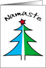 Christmas Tree Namaste Yoga card