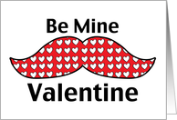 Be Mine Valentine Mustache with Heart Fill card