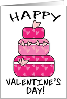 Happy Valentine Day - Pink Hearts Layer Cake card