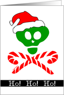 Christmas Skull and Candy Canes card