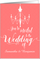 Elegant Chandelier Wedding Invitation card