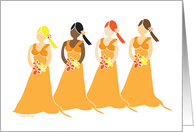 Peach Theme Wedding Will You Be My Bridesmaid Card