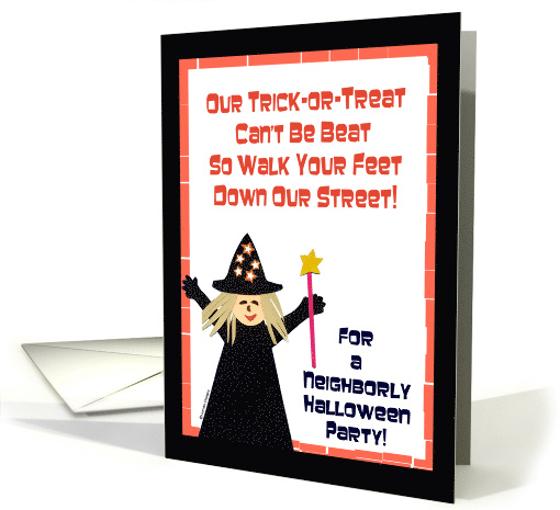 Good Witch Halloween Block Party Invitation card (473585)