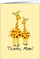 Cute Mom Giraffe and Little Giraffe Happy Mother’s Day card