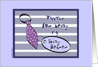 Purple Blue Necktie Ring Bearer Thank You Cards