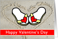 Happy Valentine’s Day Flip Flops card