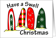 Christmas Surfing Theme card