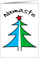 Christmas Tree Namaste Yoga card