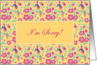 Sakura Floral Batik, I’m Sorry Card
