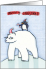 Polar Bear Christmas snow card