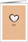 Dotty Hearts kraft Love Card