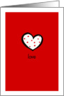 Dotty Hearts red Love Card