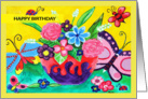 Butterflies & Ladybugs Birthday Card