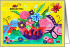 Butterflies & Ladybugs Thank You Card