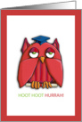 Red Owl Graduation Congratulations Card