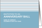 Cornflower Stripe Corporate Anniversary Ball Invitation Customizable card